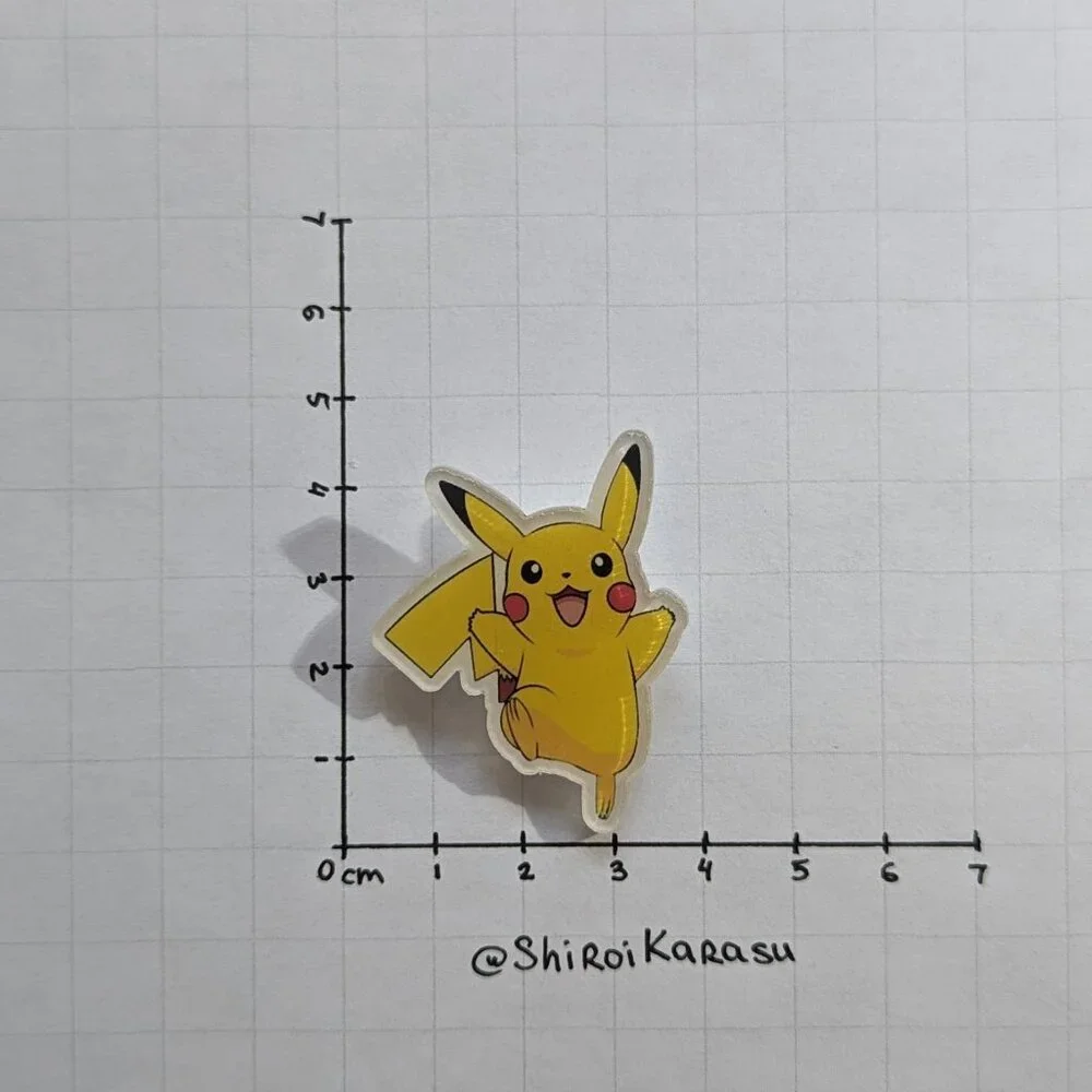 Pikachu Pokemon Anime Acrylic Pins Set of 6 NEW